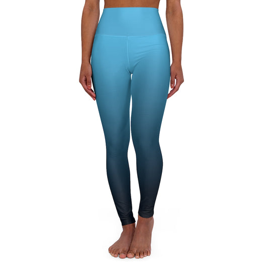 Blue Lightning Yoga Leggings-Degree T Shirts