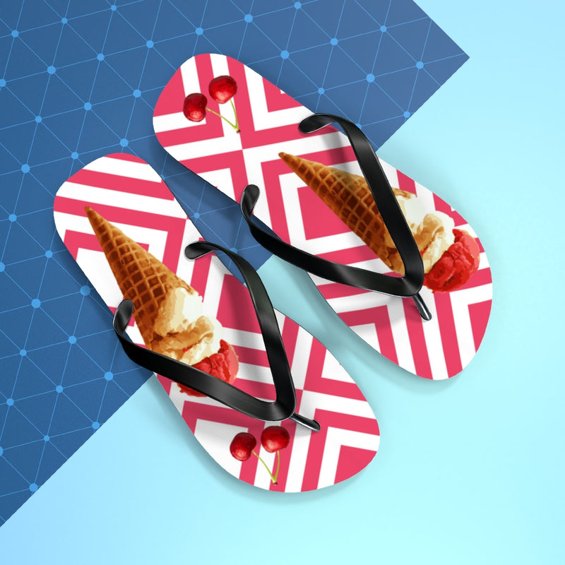 Load image into Gallery viewer, Scream Ice Cream flip flops