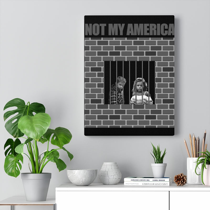 Load image into Gallery viewer, NOT MY AMERICA Canvas-Degree T Shirts
