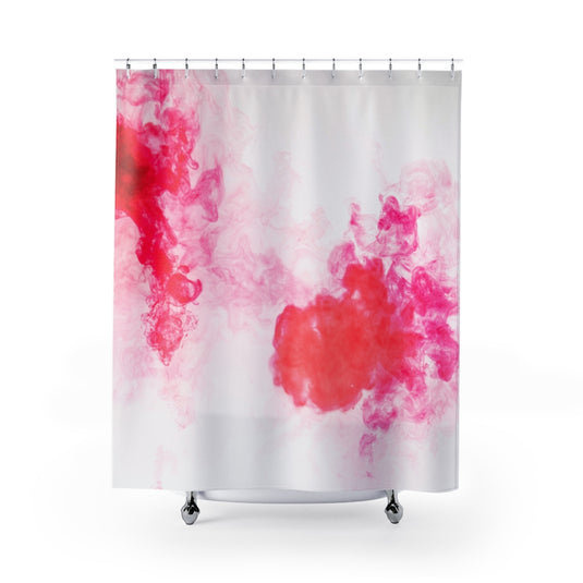 Red Haze Shower Curtain-Degree T Shirts
