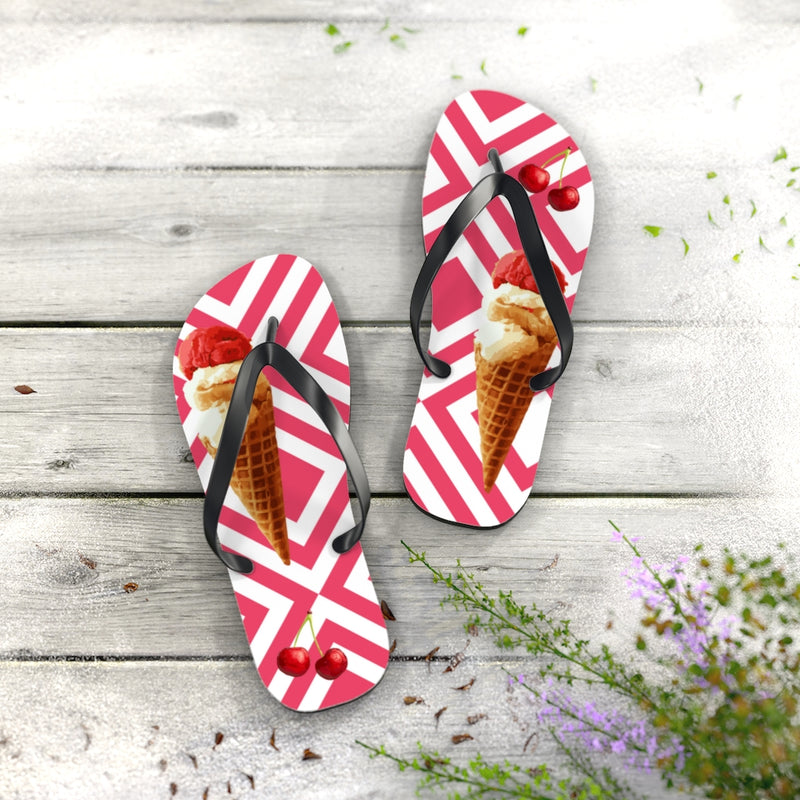 Load image into Gallery viewer, Scream Ice Cream flip flops