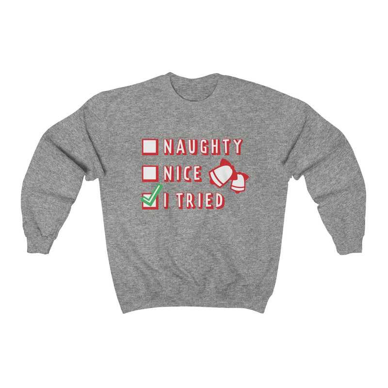 Load image into Gallery viewer, Naughty or Nice Unisex heavy blend™ crewneck sweatshirt-Degree T Shirts