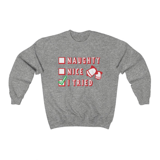 Naughty or Nice Unisex heavy blend™ crewneck sweatshirt-Degree T Shirts
