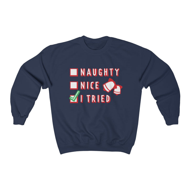 Load image into Gallery viewer, Naughty or Nice Unisex heavy blend™ crewneck sweatshirt-Degree T Shirts