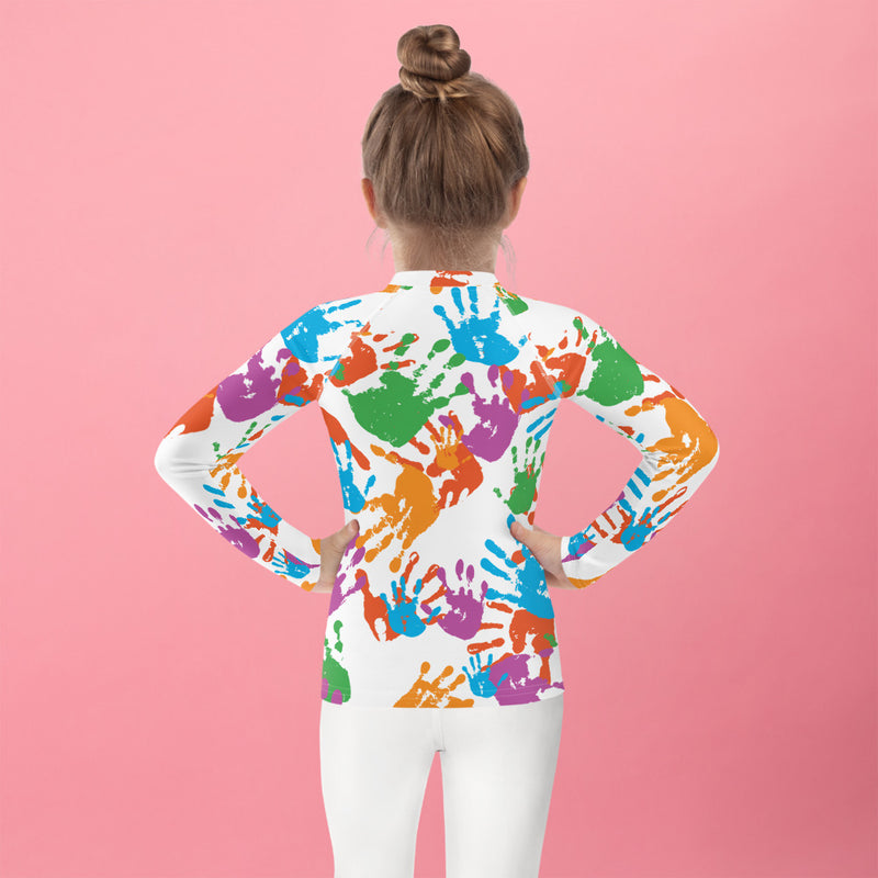 Load image into Gallery viewer, Handprints rash guard-Degree T Shirts