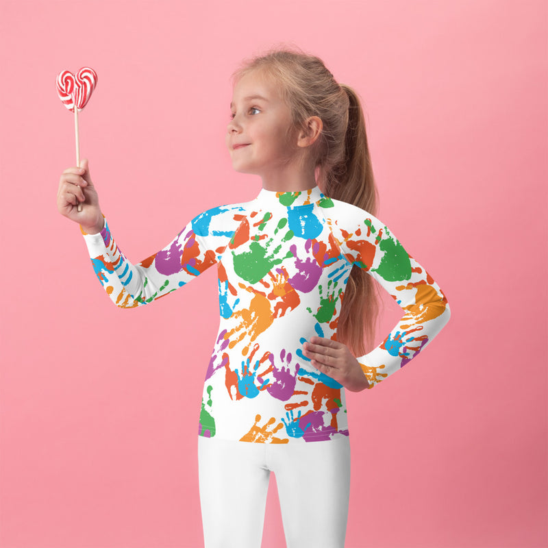 Load image into Gallery viewer, Handprints rash guard-Degree T Shirts