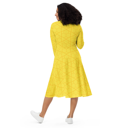 Brielle long sleeve midi dress