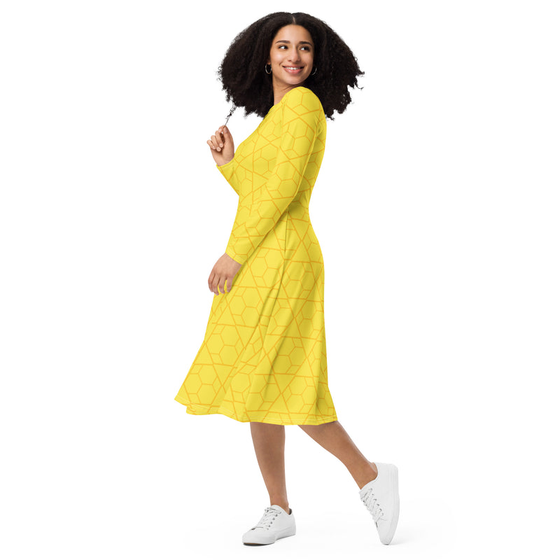 Load image into Gallery viewer, Brielle long sleeve midi dress