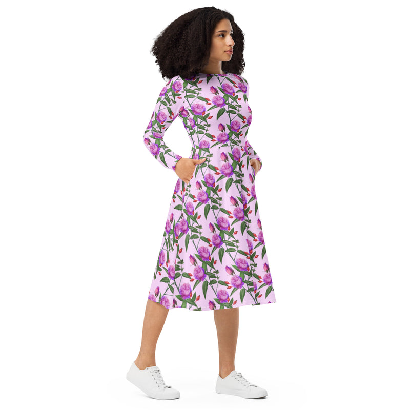 Load image into Gallery viewer, Harper long sleeve midi dress