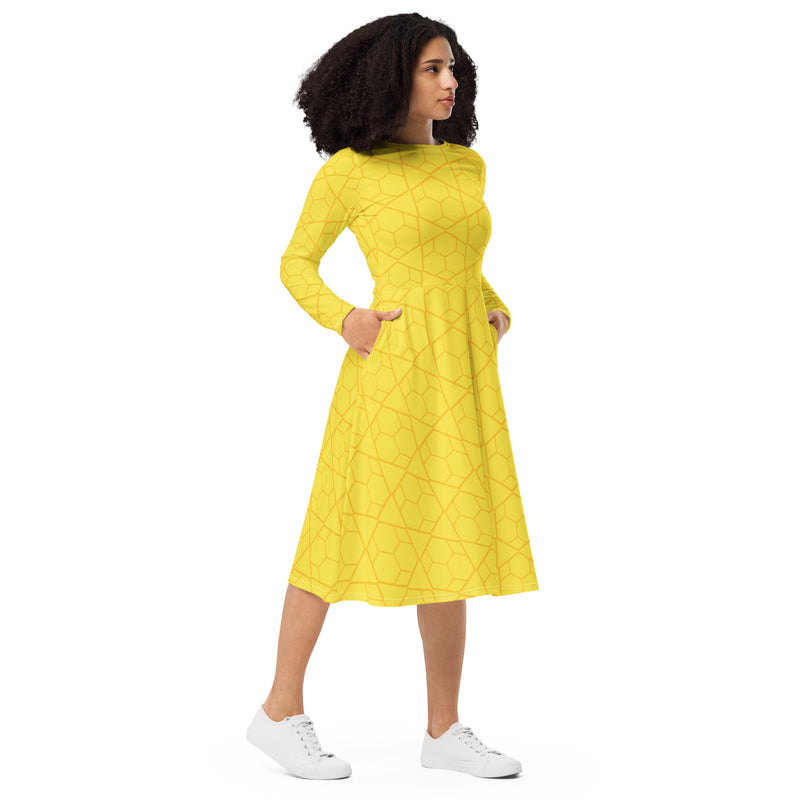Load image into Gallery viewer, Brielle long sleeve midi dress