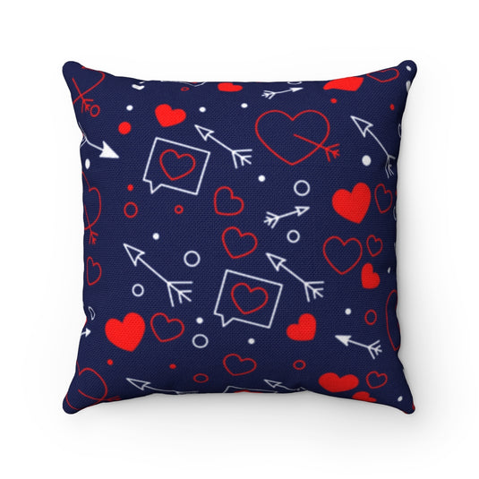 Heart and Arrow square pillow-Degree T Shirts