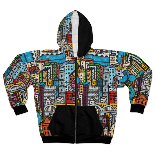 City Sleek Zip Hoodie-Degree T Shirts