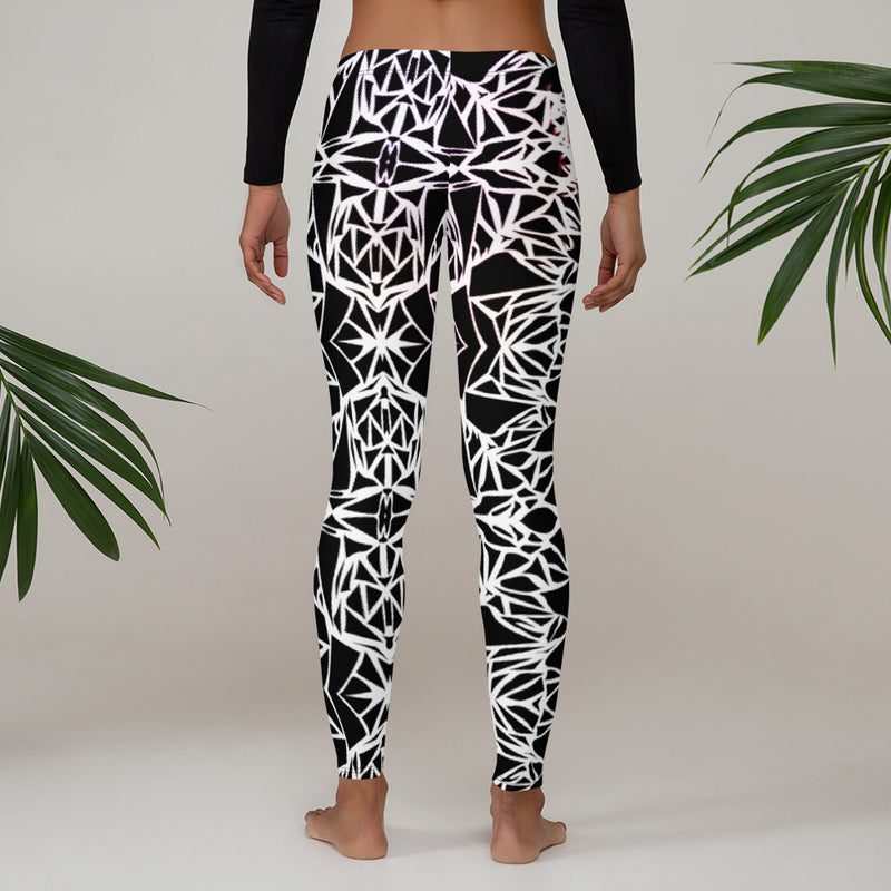 Load image into Gallery viewer, Black/ White Pattern Leggings-Degree T Shirts
