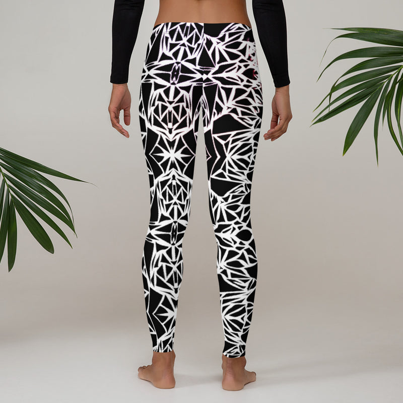 Load image into Gallery viewer, Black/ White Pattern Leggings-Degree T Shirts