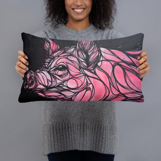 Cute and Pink Pig-Degree T Shirts