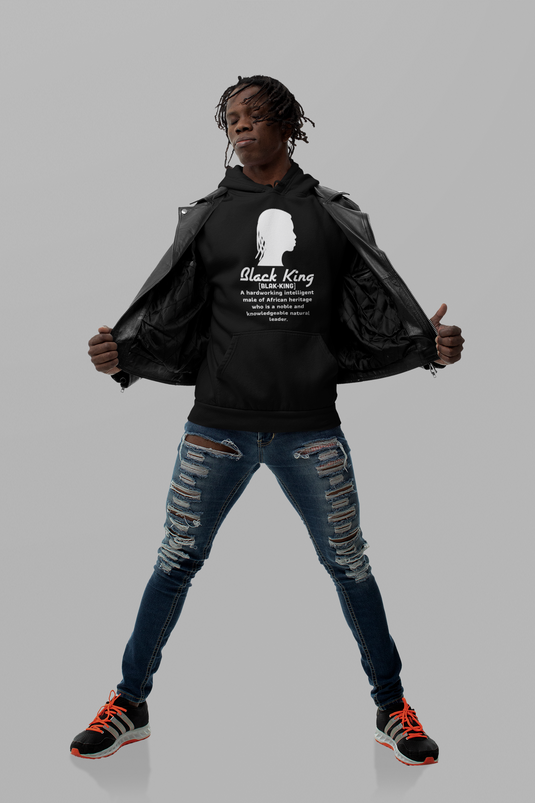 Black King hoodie-Degree T Shirts