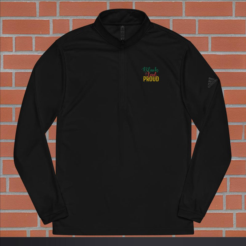 Load image into Gallery viewer, BLACK and PROUD quarter zip pullover-Degree T Shirts