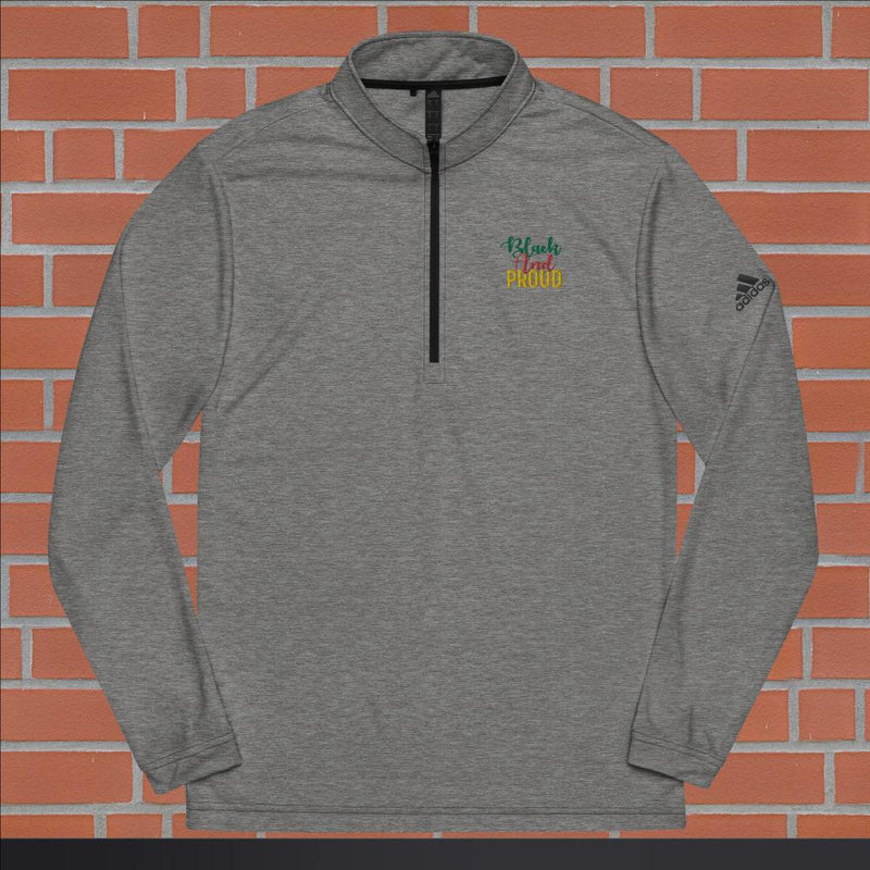 Load image into Gallery viewer, BLACK and PROUD quarter zip pullover-Degree T Shirts