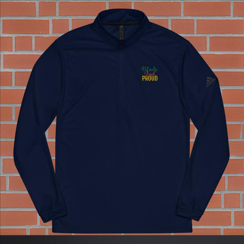 Load image into Gallery viewer, BLACK and PROUD quarter zip pullover-Degree T Shirts