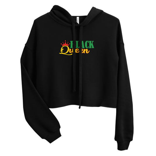 Black Queen crop hoodie-Degree T Shirts