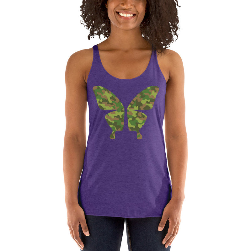 Load image into Gallery viewer, Camo Butterfly Racerback