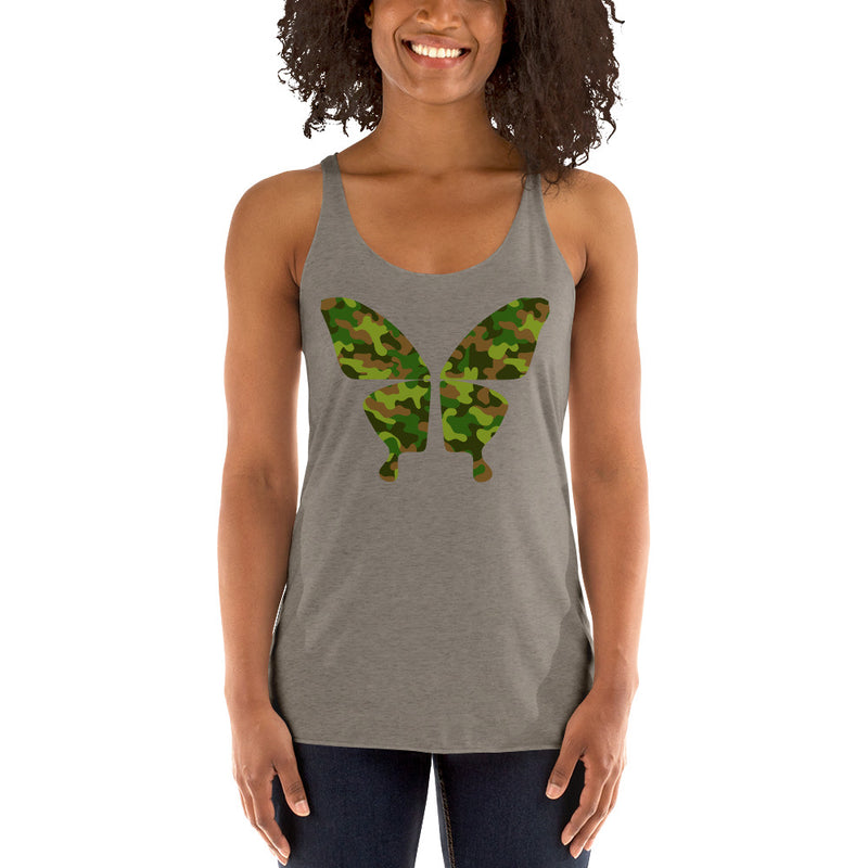 Load image into Gallery viewer, Camo Butterfly Racerback