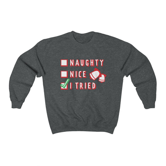 Naughty or Nice Unisex heavy blend™ crewneck sweatshirt-Degree T Shirts