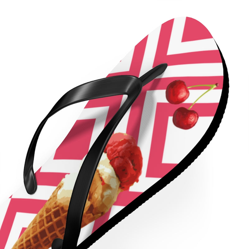 Load image into Gallery viewer, Scream Ice Cream flip flops
