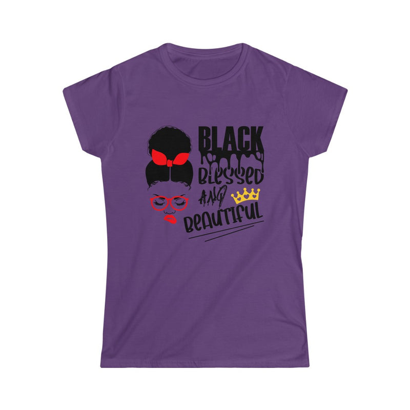 Load image into Gallery viewer, Black Blessed and Beautiful-Degree T Shirts
