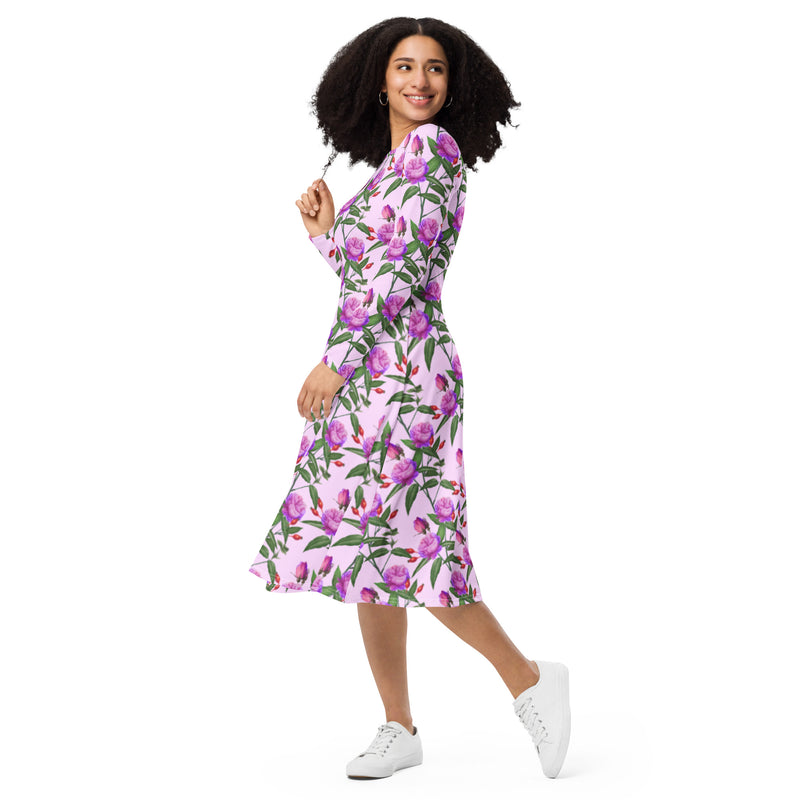 Load image into Gallery viewer, Harper long sleeve midi dress
