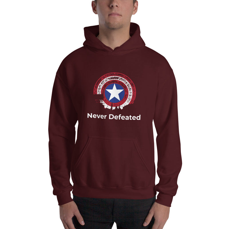 Load image into Gallery viewer, &quot;Never Defeated&quot; Hooded Sweatshirt-Degree T Shirts
