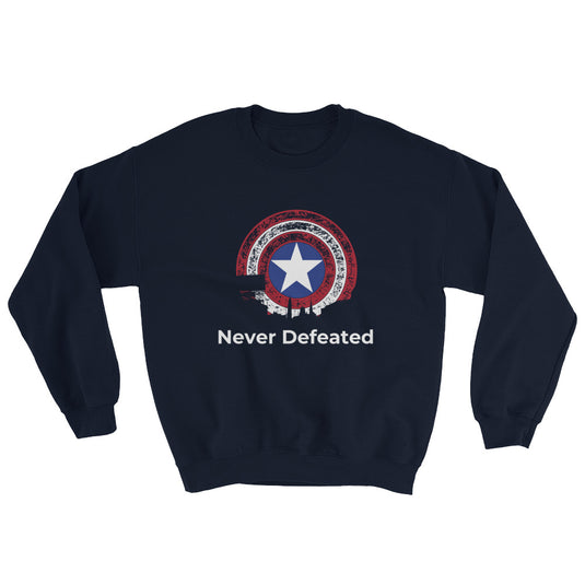 "Never Defeated" sweatshirt-Degree T Shirts