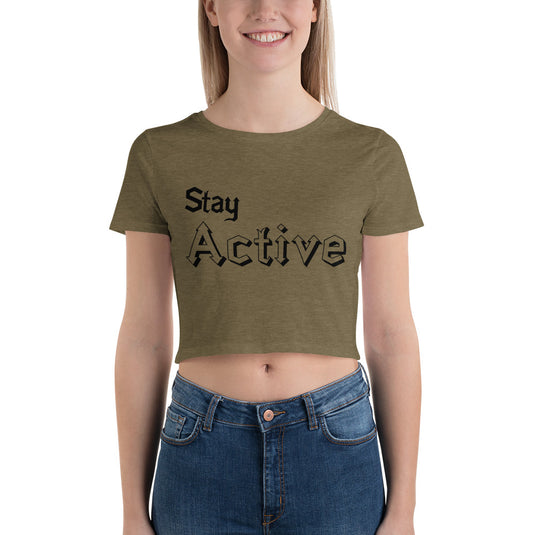 Stay Active Crop-Degree T Shirts