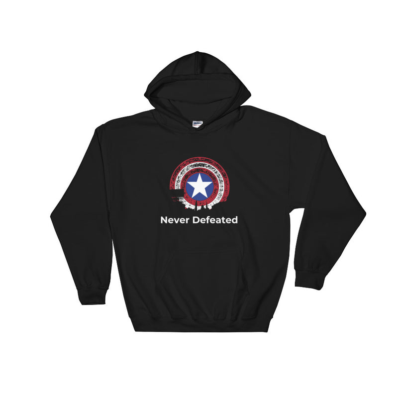 Load image into Gallery viewer, &quot;Never Defeated&quot; Hooded Sweatshirt-Degree T Shirts
