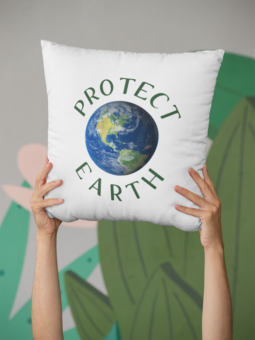PROTECT EARTH pillow-Degree T Shirts