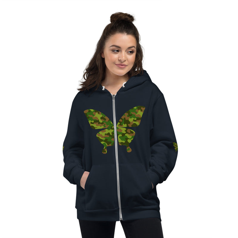 Load image into Gallery viewer, Camo Butterfly hoodie-Degree T Shirts
