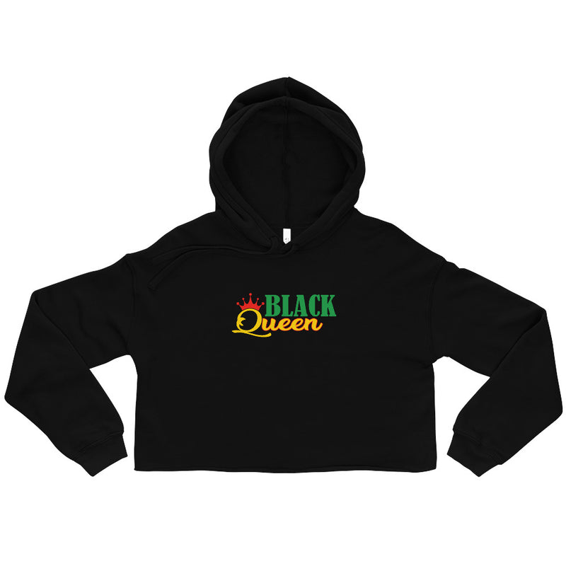 Load image into Gallery viewer, Black Queen crop hoodie-Degree T Shirts
