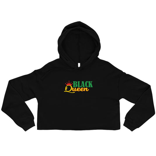 Black Queen crop hoodie-Degree T Shirts