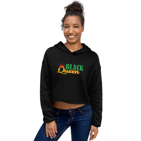 Black Queen crop hoodie-Degree T Shirts