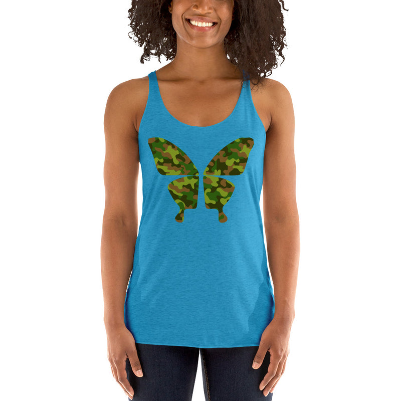 Load image into Gallery viewer, Camo Butterfly Racerback
